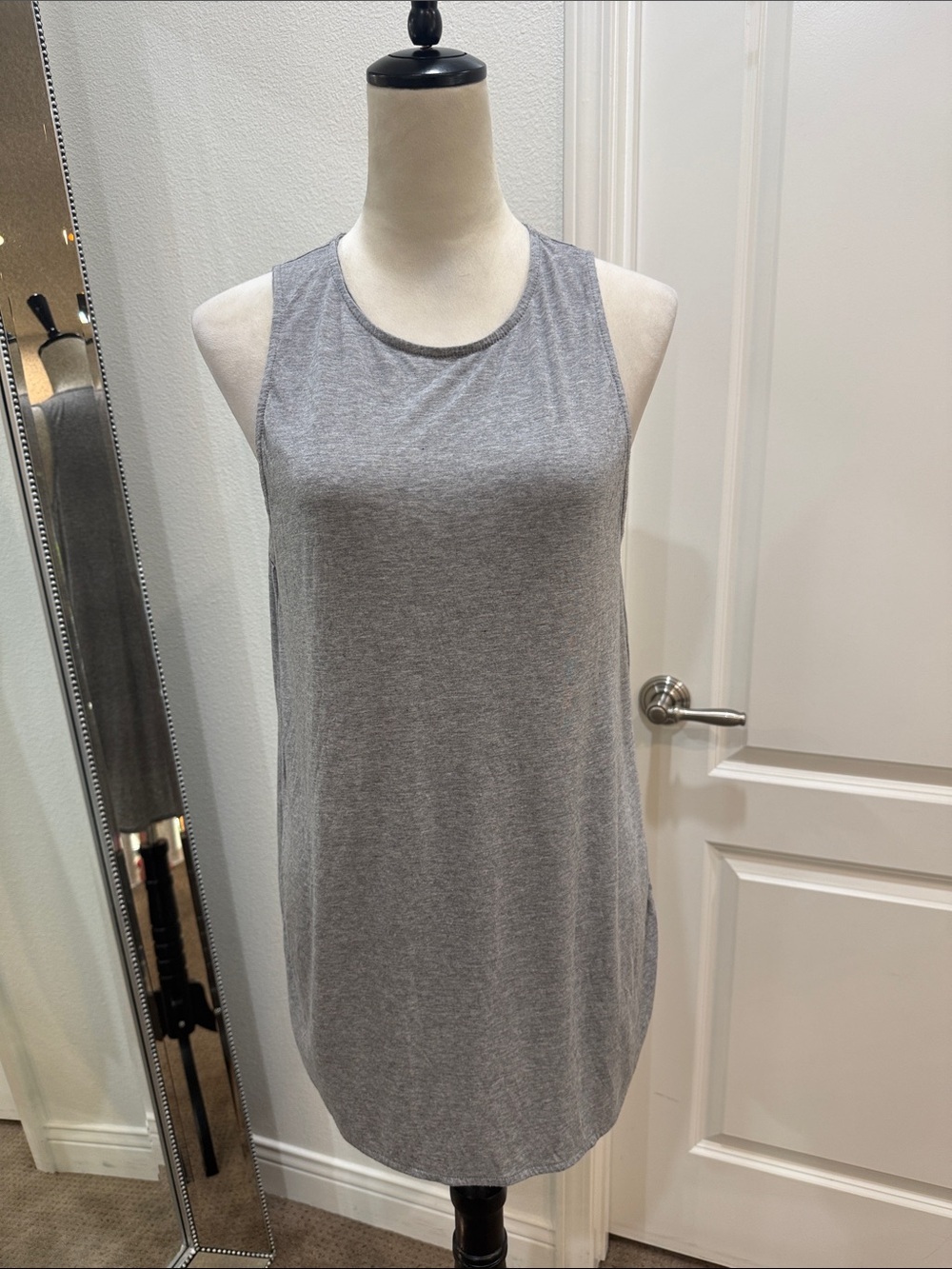 Sweaty Betty Grey Scoop-Neck Athletic Tank